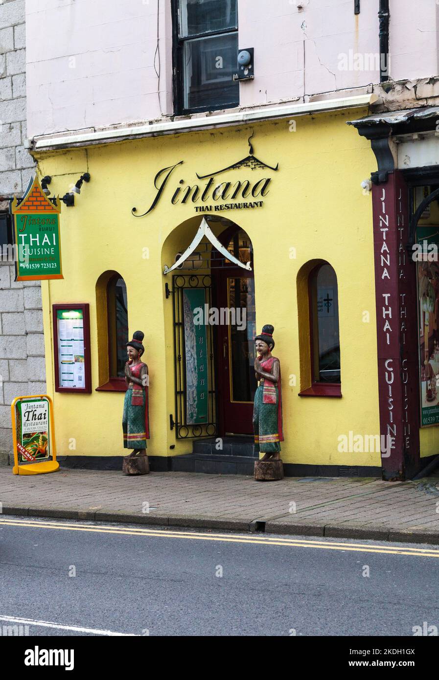 The Jintana, Thai restaurant in Kendal, Cumbria, England, UK Stock Photo