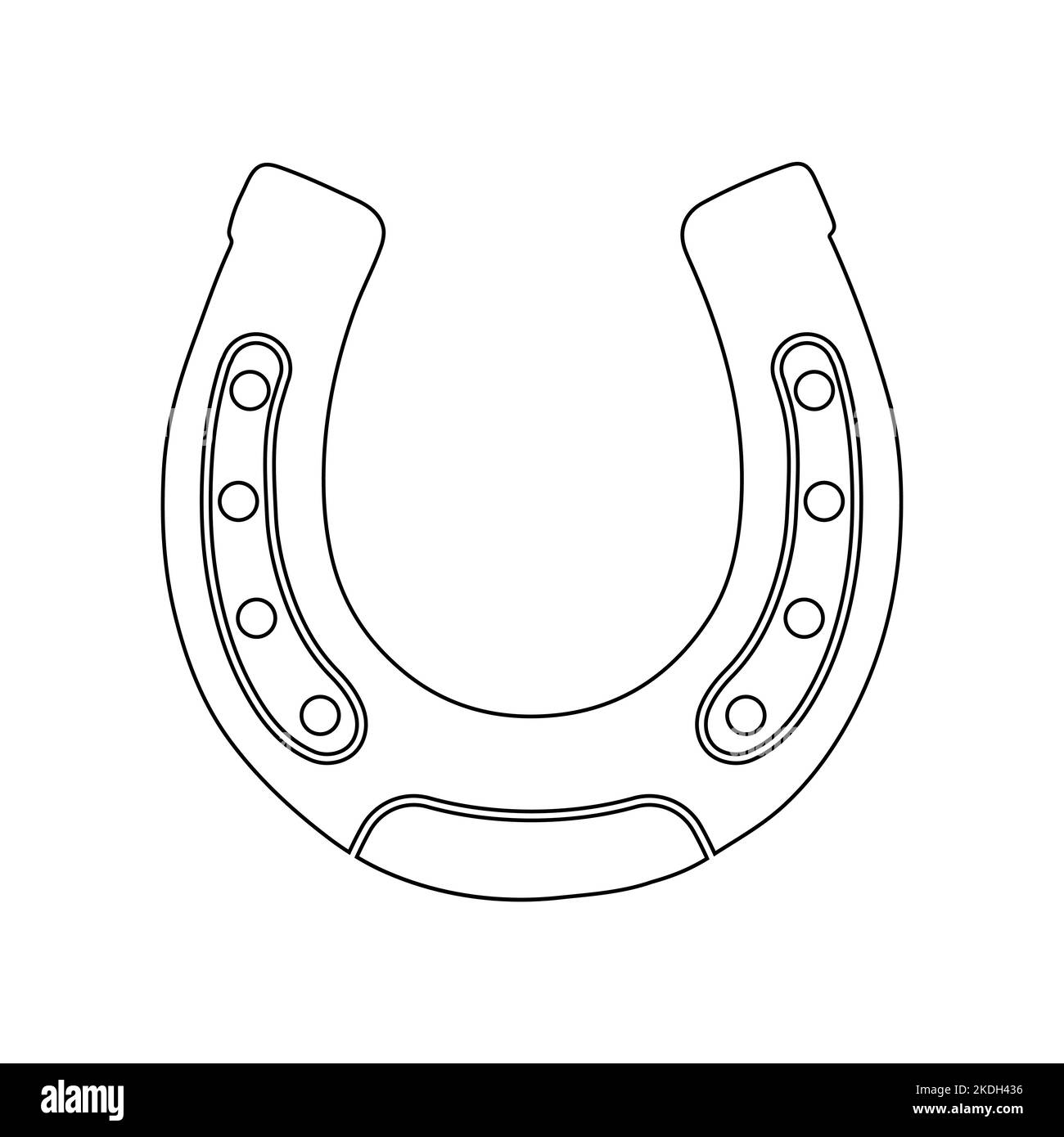 Horseshoe linear icon. Horseshoe shape. Luck symbol. Vector ...