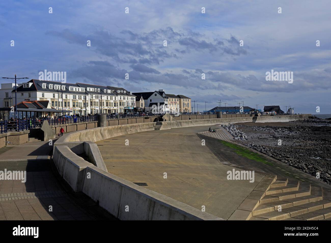Porthcawl seafront and Esplanade. November 2022. Autumn Stock Photo Alamy