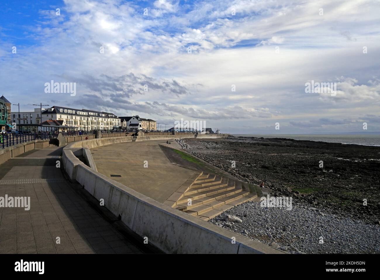 Porthcawl seafront and Esplanade. November 2022. Autumn Stock Photo Alamy