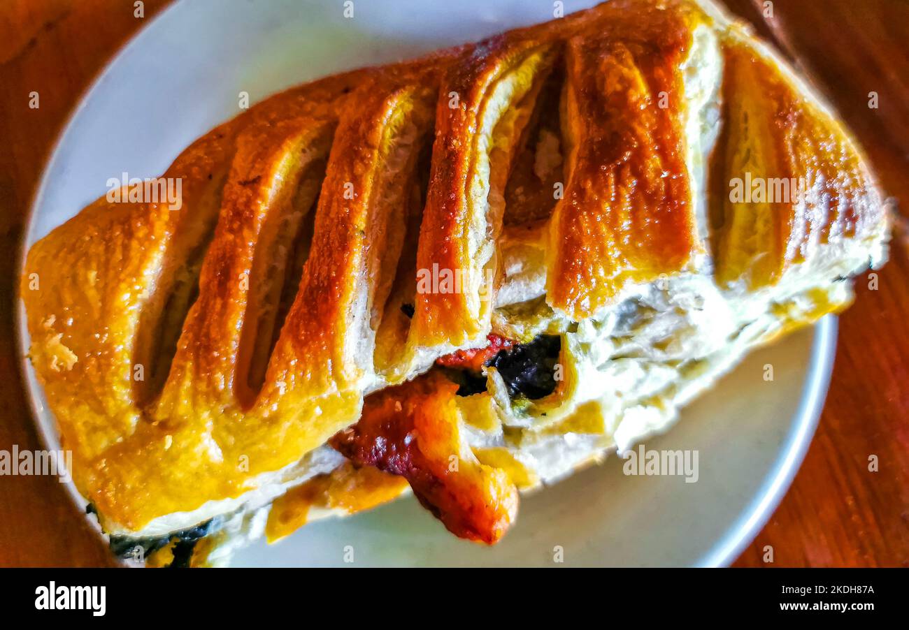 Typical Mexican dishes Tortas Tacos Empanadas and Tamales in El