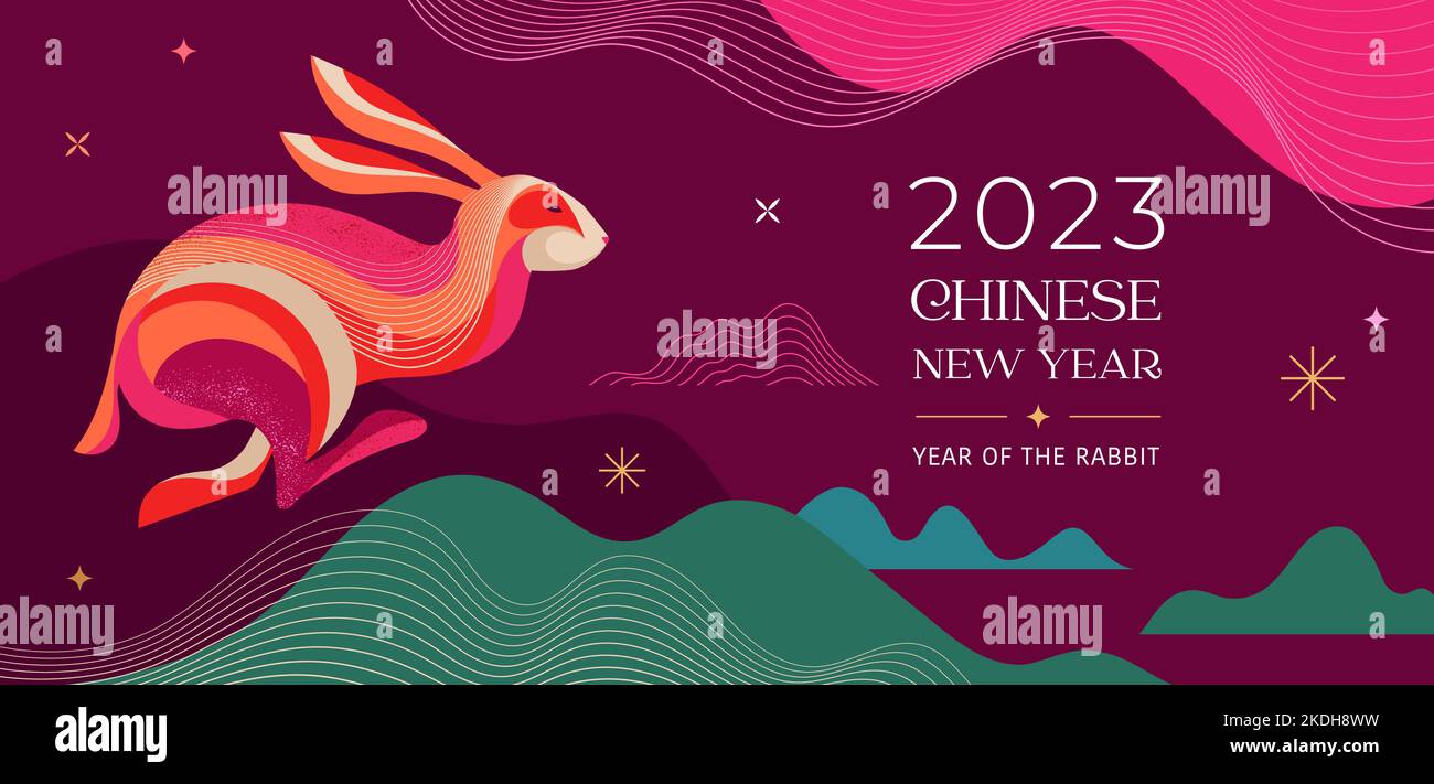 Chinese New Year Year Of The Rabbit Lunar New Year 2023 Festival Happy New  Year Paper Cut Chinese Zodiac Red Traditional Gold Three Dimensional Chinese  New Year Lantern Xiangyun Fan Rabbit Zodiac