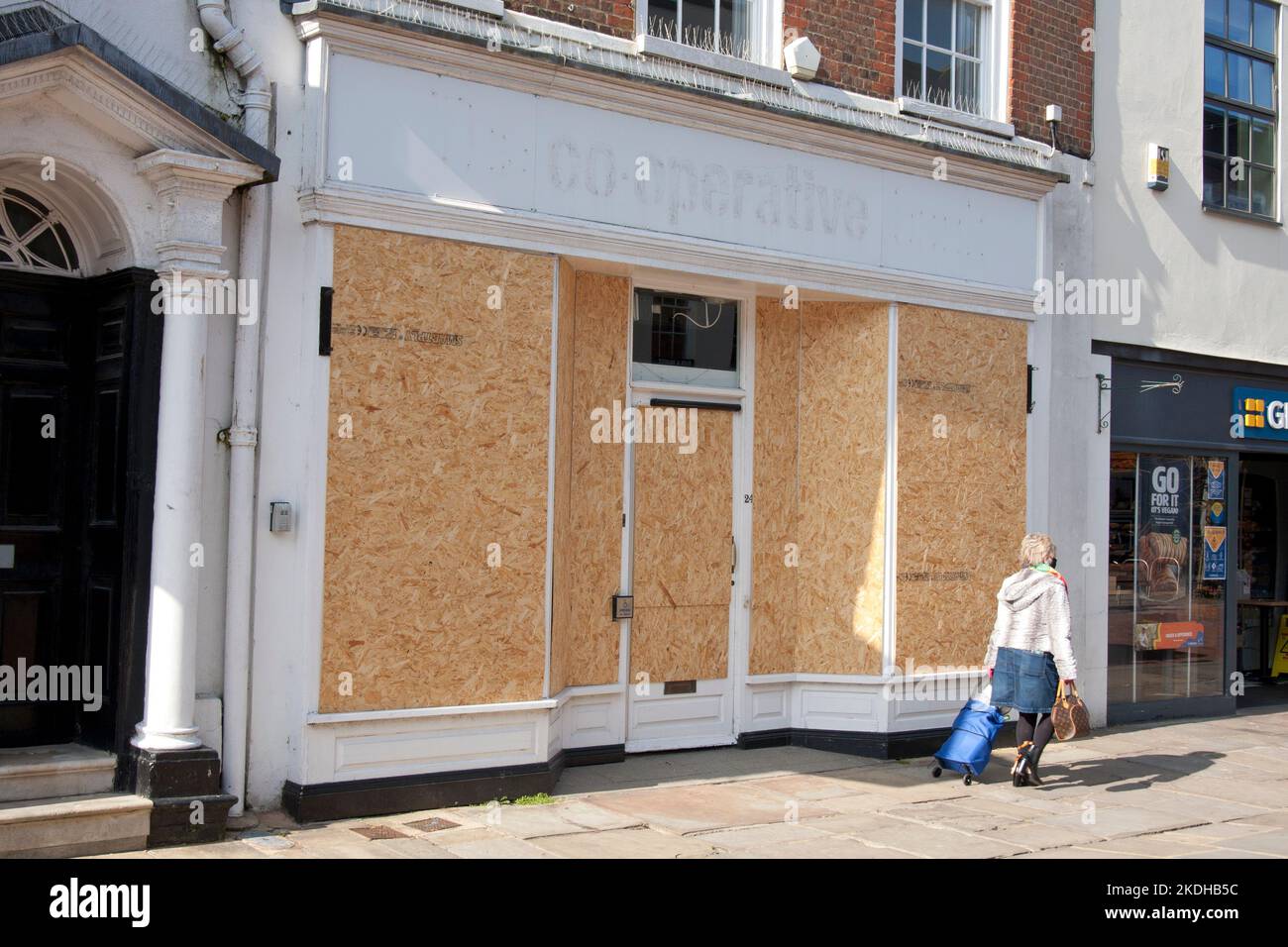 closure of Co-Op bank, North St, Chichester, 2020 Stock Photo