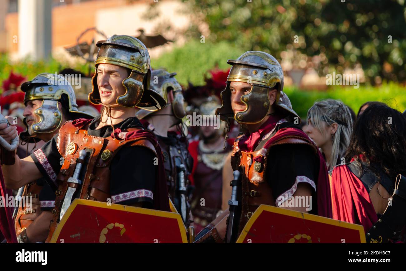 CARTAGENA, SPAIN - 23 SEPTEMBER 2022 Carthaginians and Romans historic ...