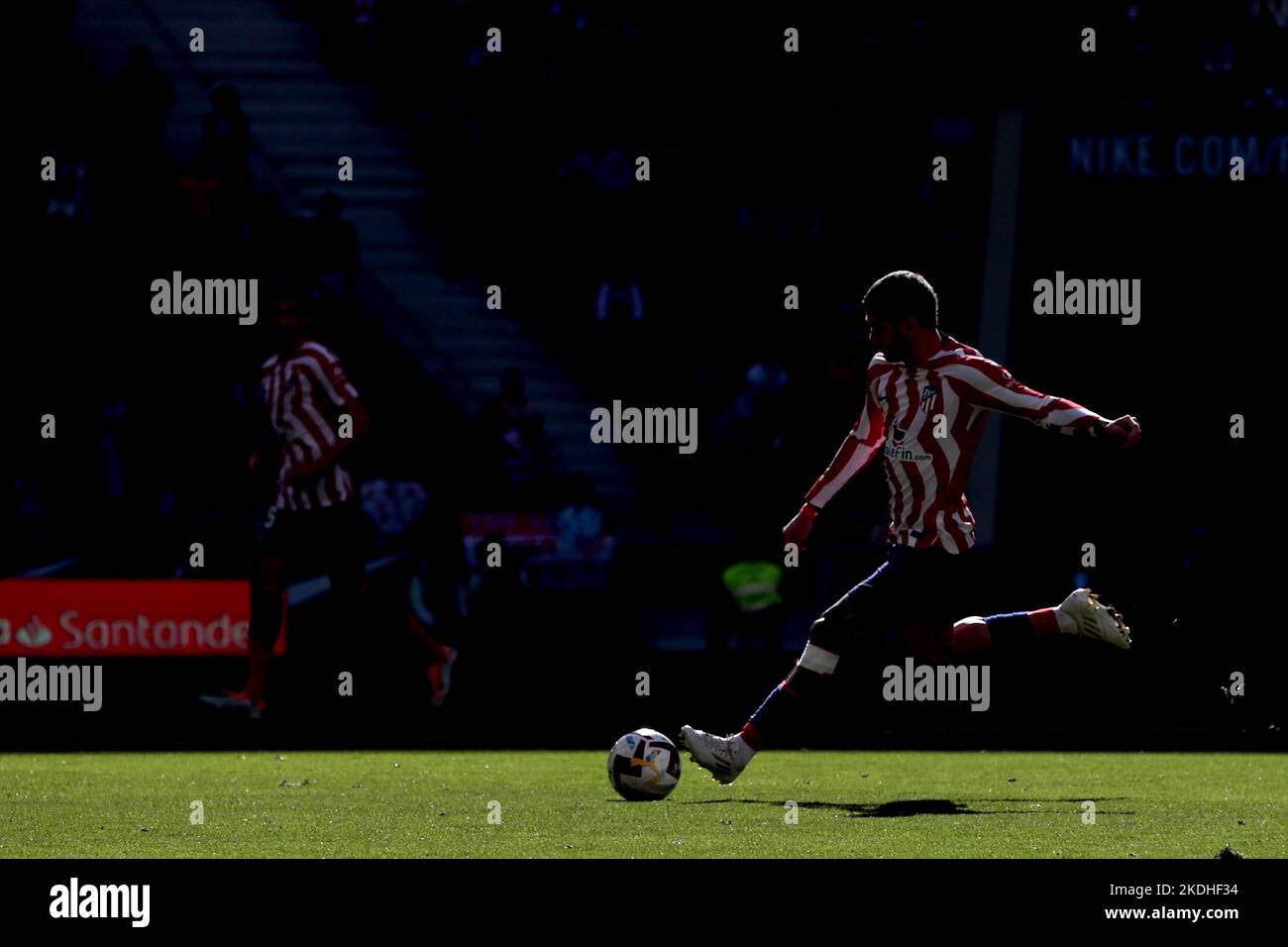 Madrid, Spanien. 06th Nov, 2022. Madrid Spain; 11.06.2022.- Atletico de Madrid vs Espanyol matchday 13 of Spanish soccer league, held at Civitas Metropolitano Stadium in capital of the Kingdom of Spain. Final score tied at 1 Atlético goal by Joao Felix 78  Espanyol's goal by Sergi Darder 62' Credit: Juan Carlos Rojas/dpa/Alamy Live News Stock Photo