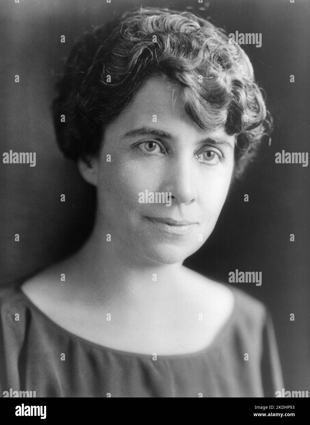 A 1924 portrait of Grace Goodhue Coolidge, the wife and First Lady of President Calvin Coolidge when she was 45 yrs old Stock Photo