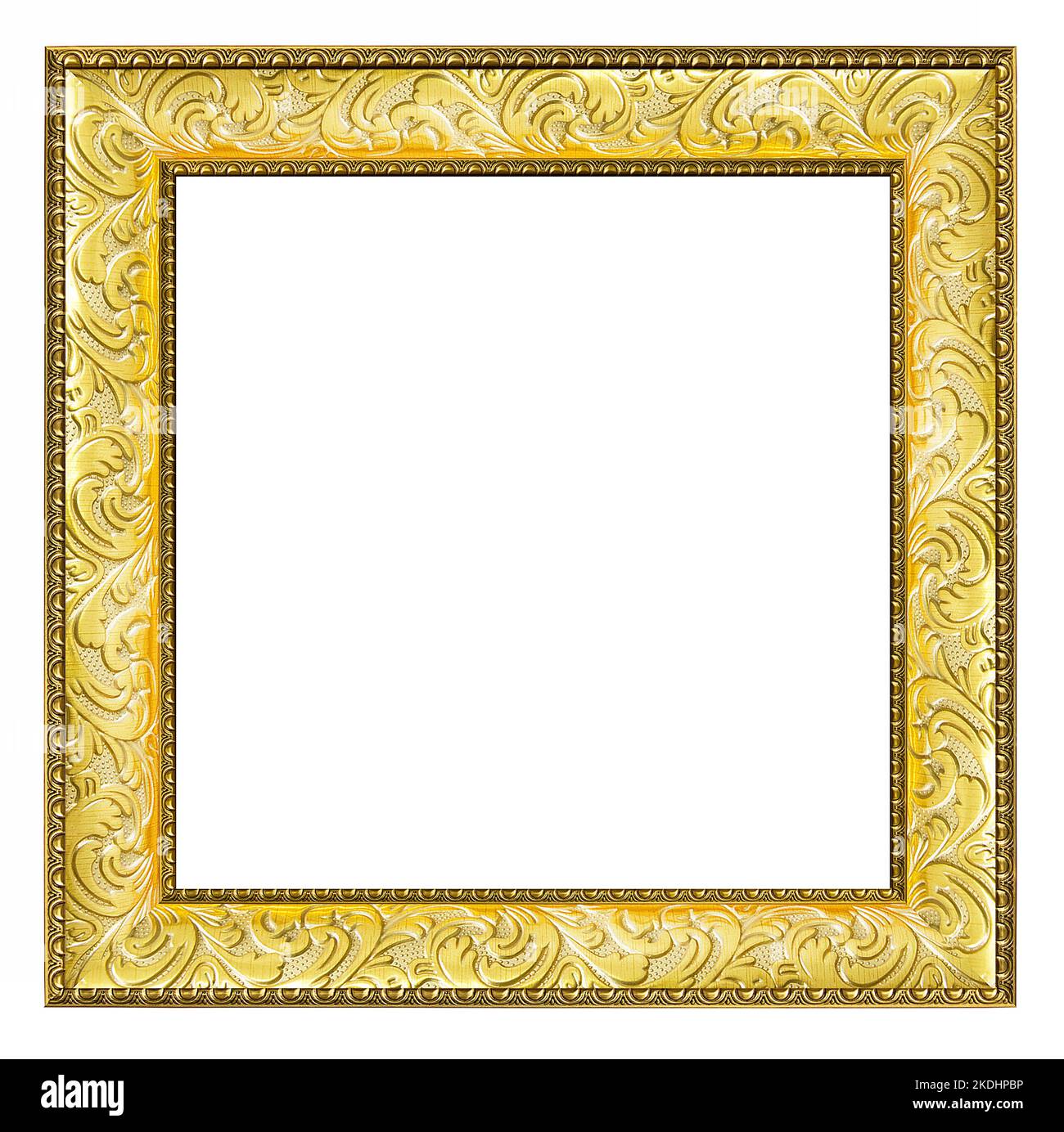 Gold vintage picture and photo frame isolated on white background Stock ...