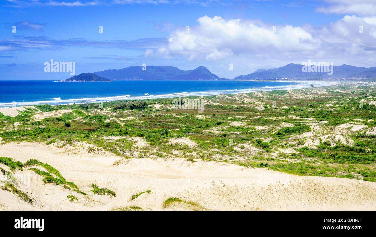 Scenic view of the dunes in ecological park in Florianopolis, Brazil Stock Photo