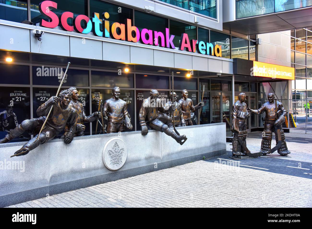 Toronto, Canada August 12, 2022 The statues of some of the most celebrated players in Leafs