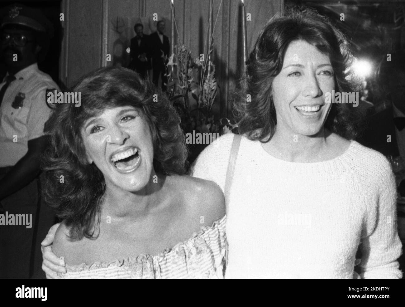 Ruth Buzzi with Lily Tomlin at the Laugh In Syndication Party thrown by George Schlatter at Chasen's September 1983. Credit: Ralph Dominguez/MediaPunch Stock Photo