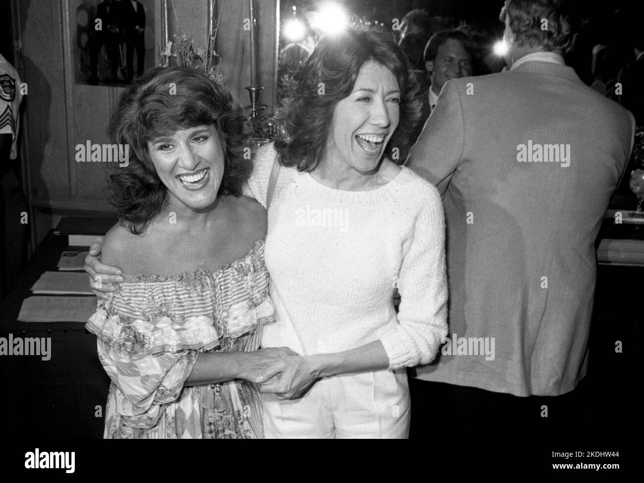 Ruth Buzzi with Lily Tomlin at the Laugh In Syndication Party thrown by George Schlatter at Chasen's September 1983. Credit: Ralph Dominguez/MediaPunch Stock Photo