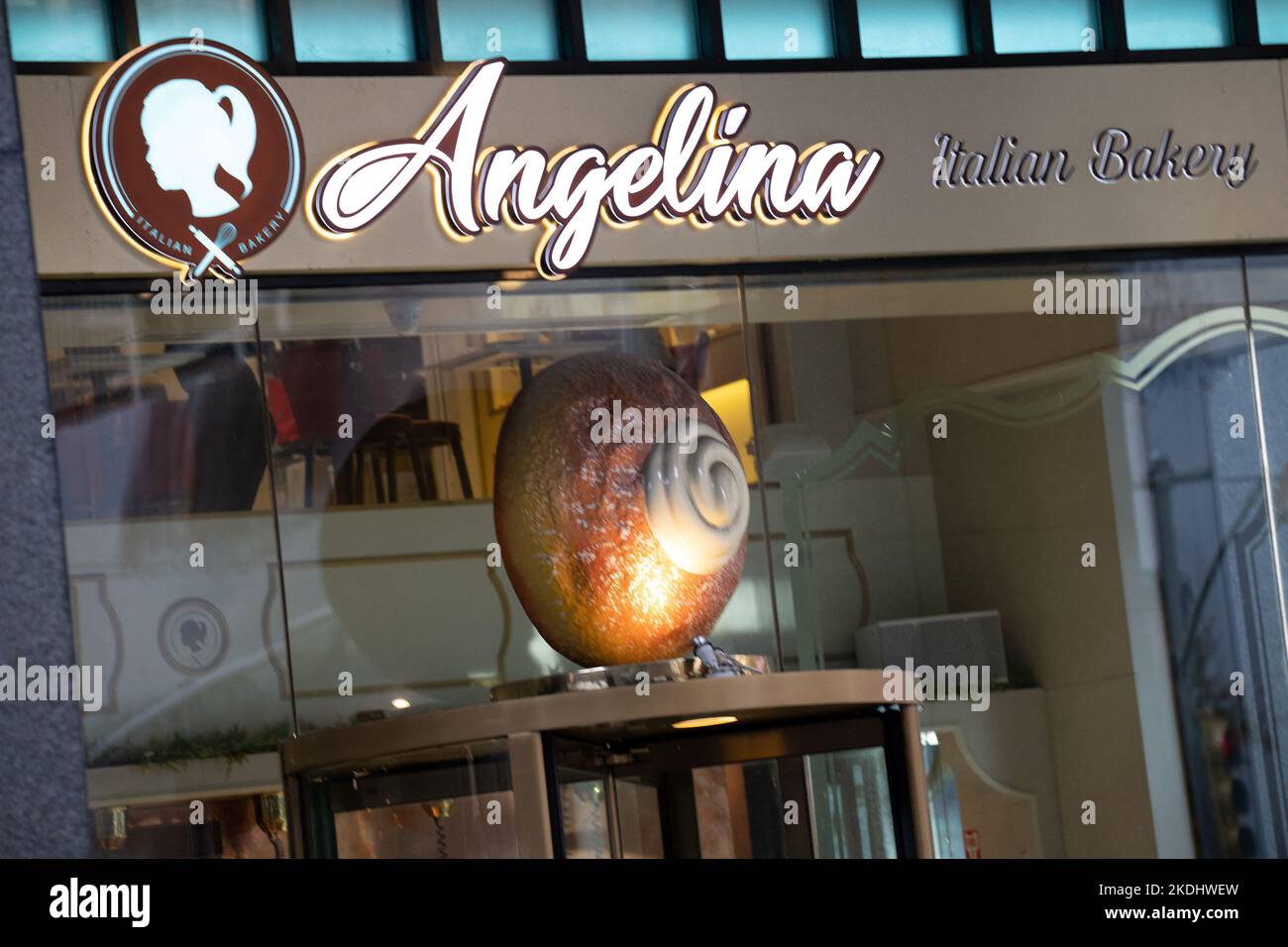 A shop sign of ANGELINA, on November 5, 2022 in New York City, USA ...