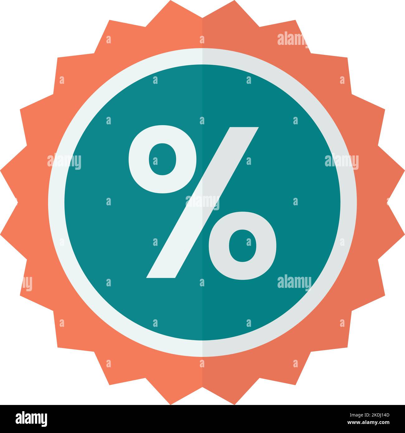 round price tag illustration in minimal style isolated on background