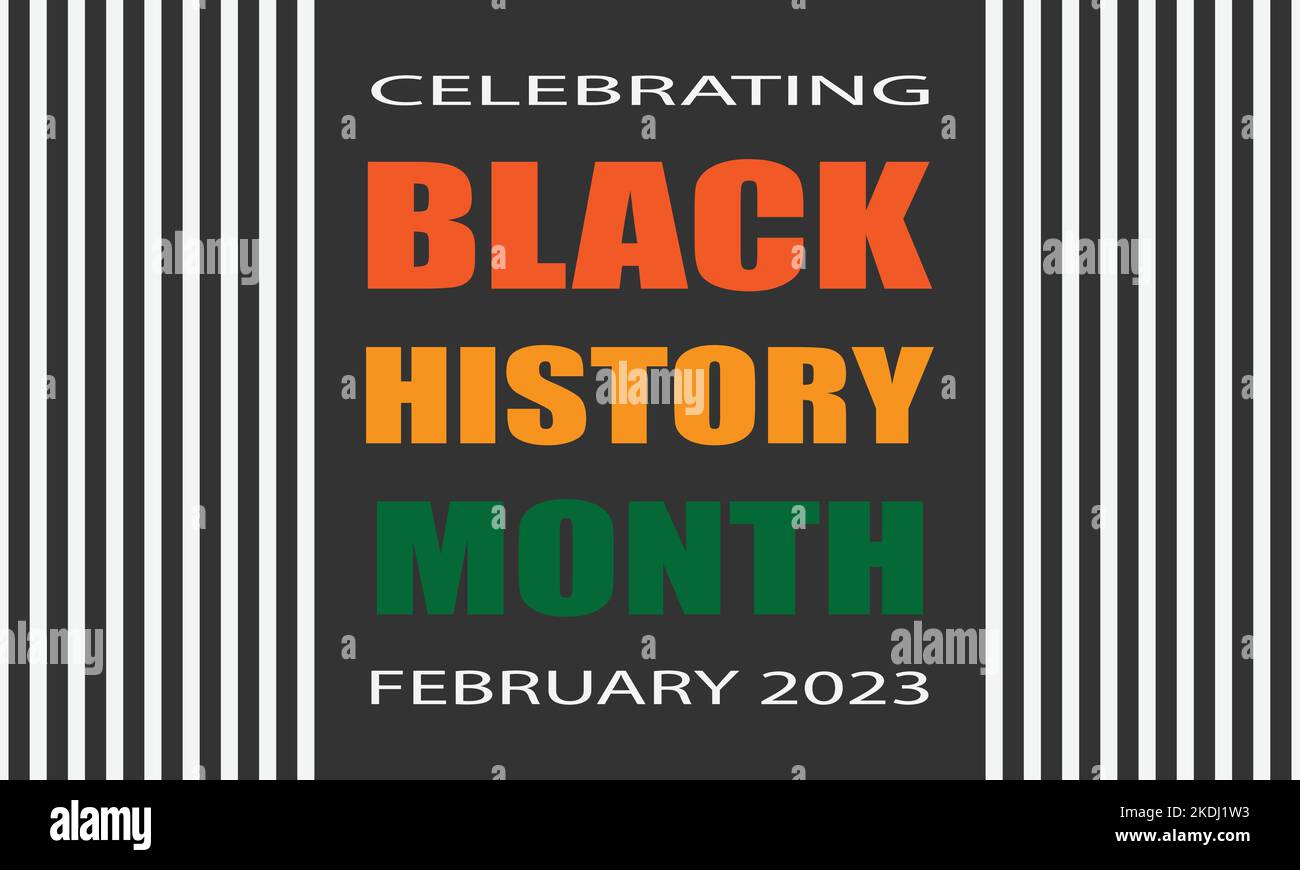 Black history month february 2023 modern creative banner, sign, design concept, social media post Stock Vector