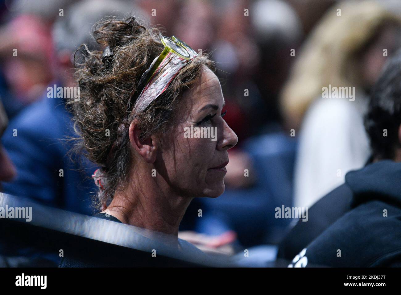 Holger Rune's mother Aneke Rune during the final of the Rolex Paris