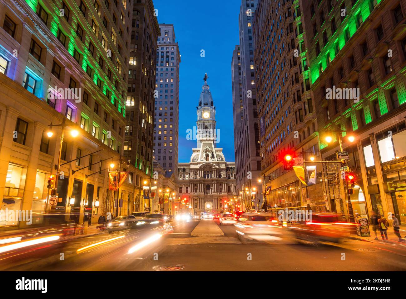 Independence hall philadelphia sunset hires stock