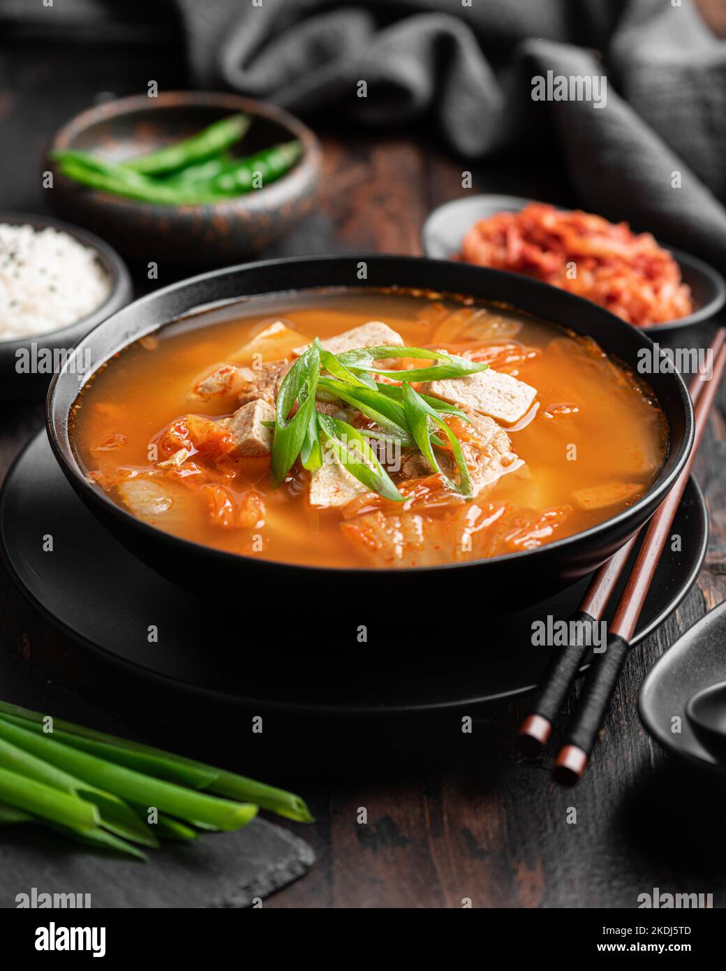 kimchi soup with tofu Stock Photo Alamy