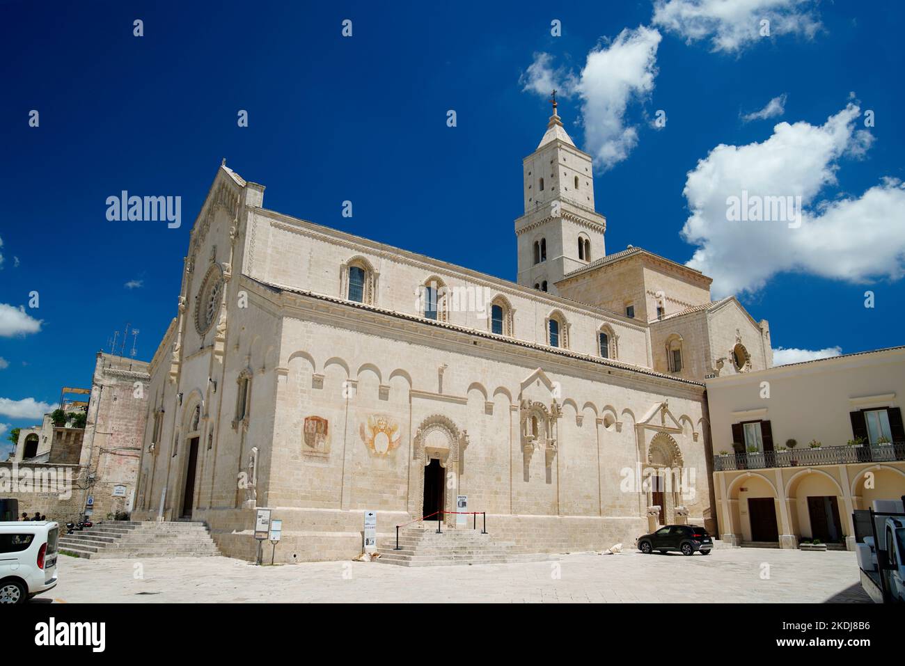 Piazza Duomo della Cattedrale,Matera,Region Basilicata,Italy Stock Photo