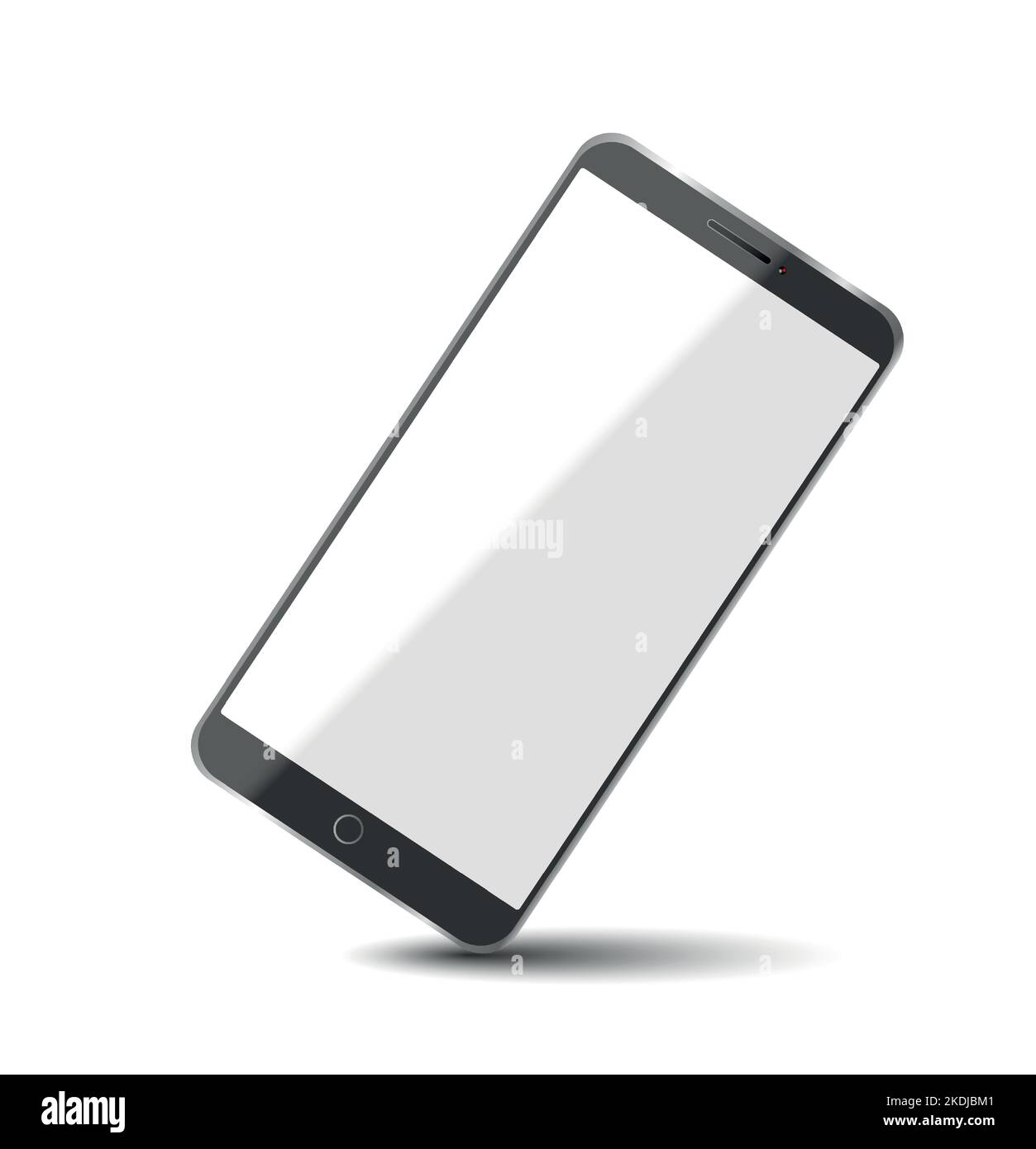 Realistic smartphone mockup. Cellphone frame with blank display