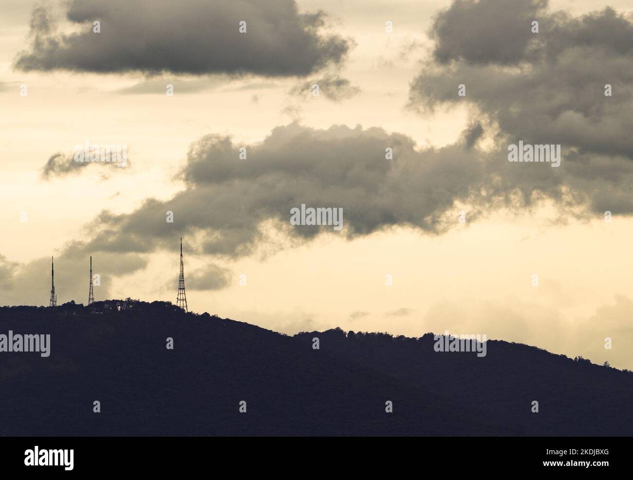 View of Mount Dandenong from Kangaroo Ground, Victoria, Australia Stock Photo