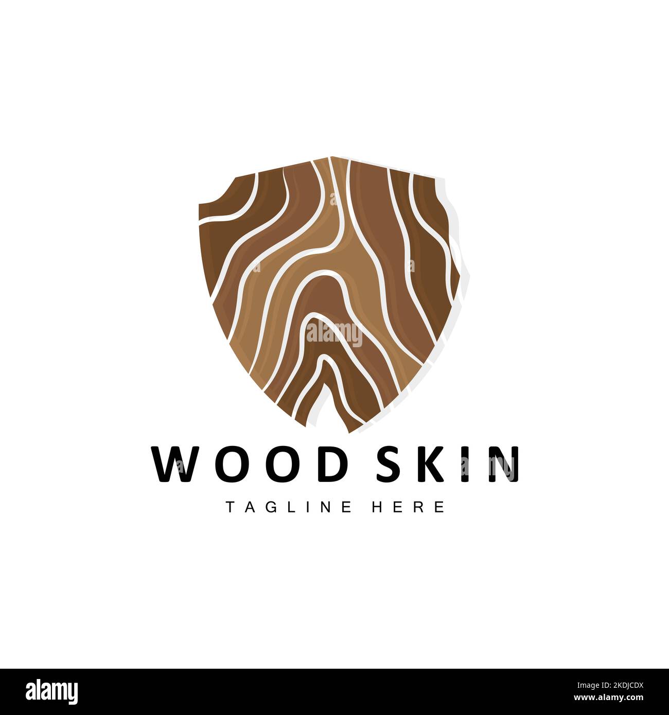 Wood Layer Logo Tree Bark Structure Design Forest Template Vector Stock