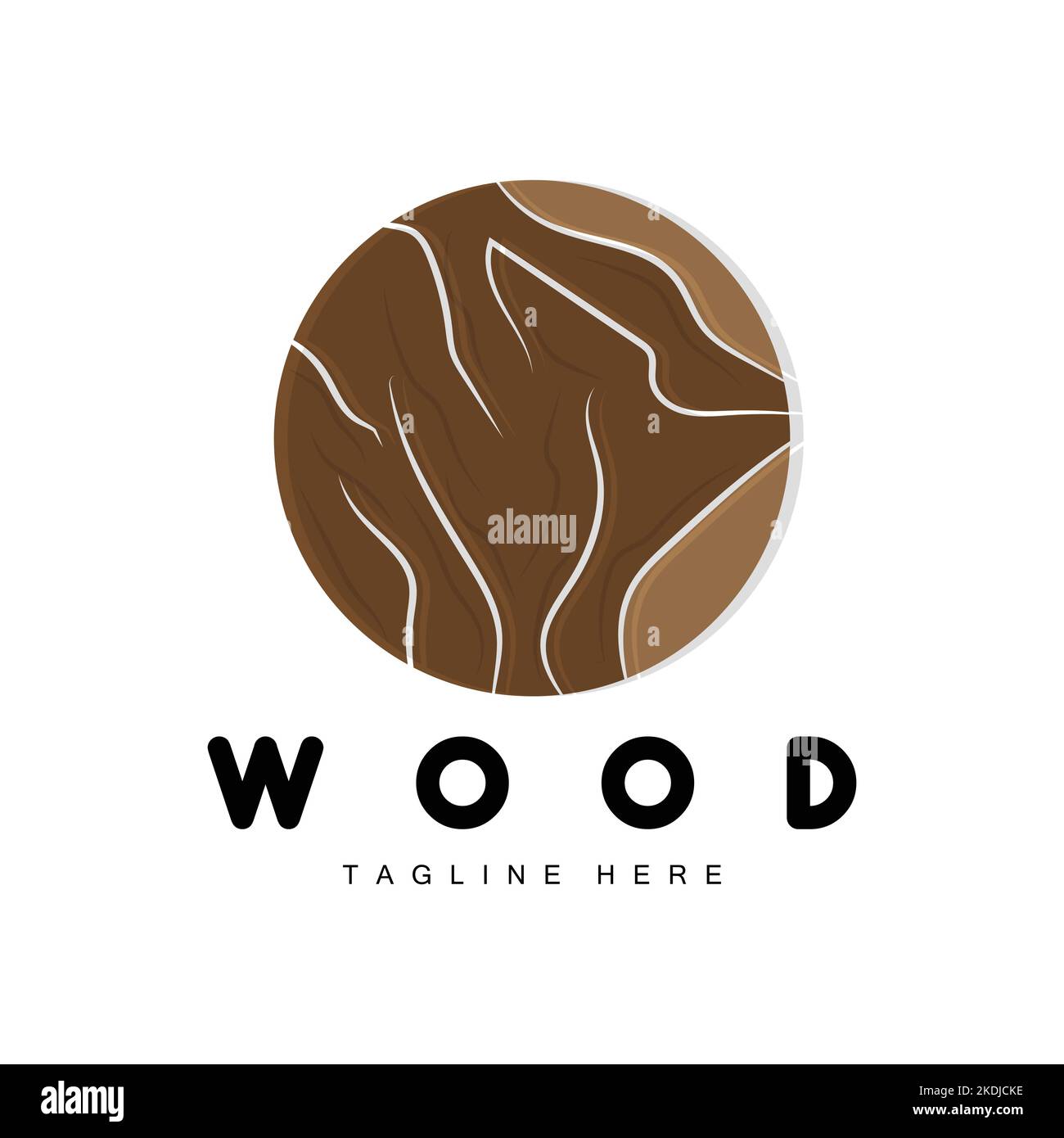 Wood Layer Logo Tree Bark Structure Design Forest Template Vector Stock
