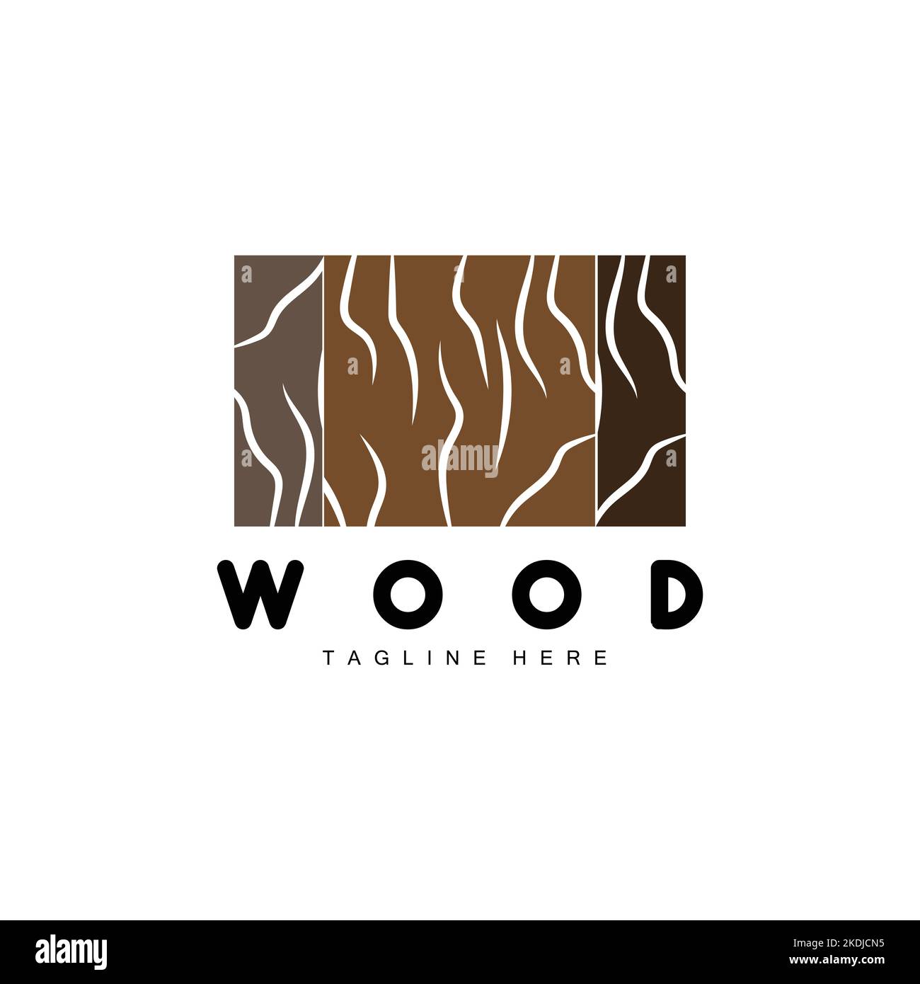 Wood Layer Logo Tree Bark Structure Design Forest Template Vector Stock