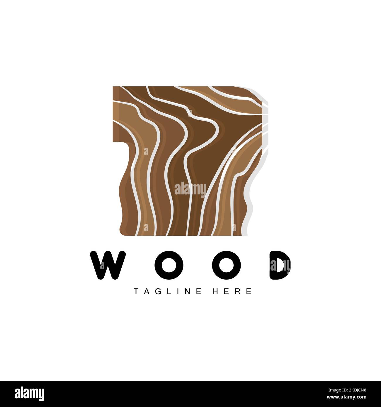 Wood Layer Logo Tree Bark Structure Design Forest Template Vector Stock