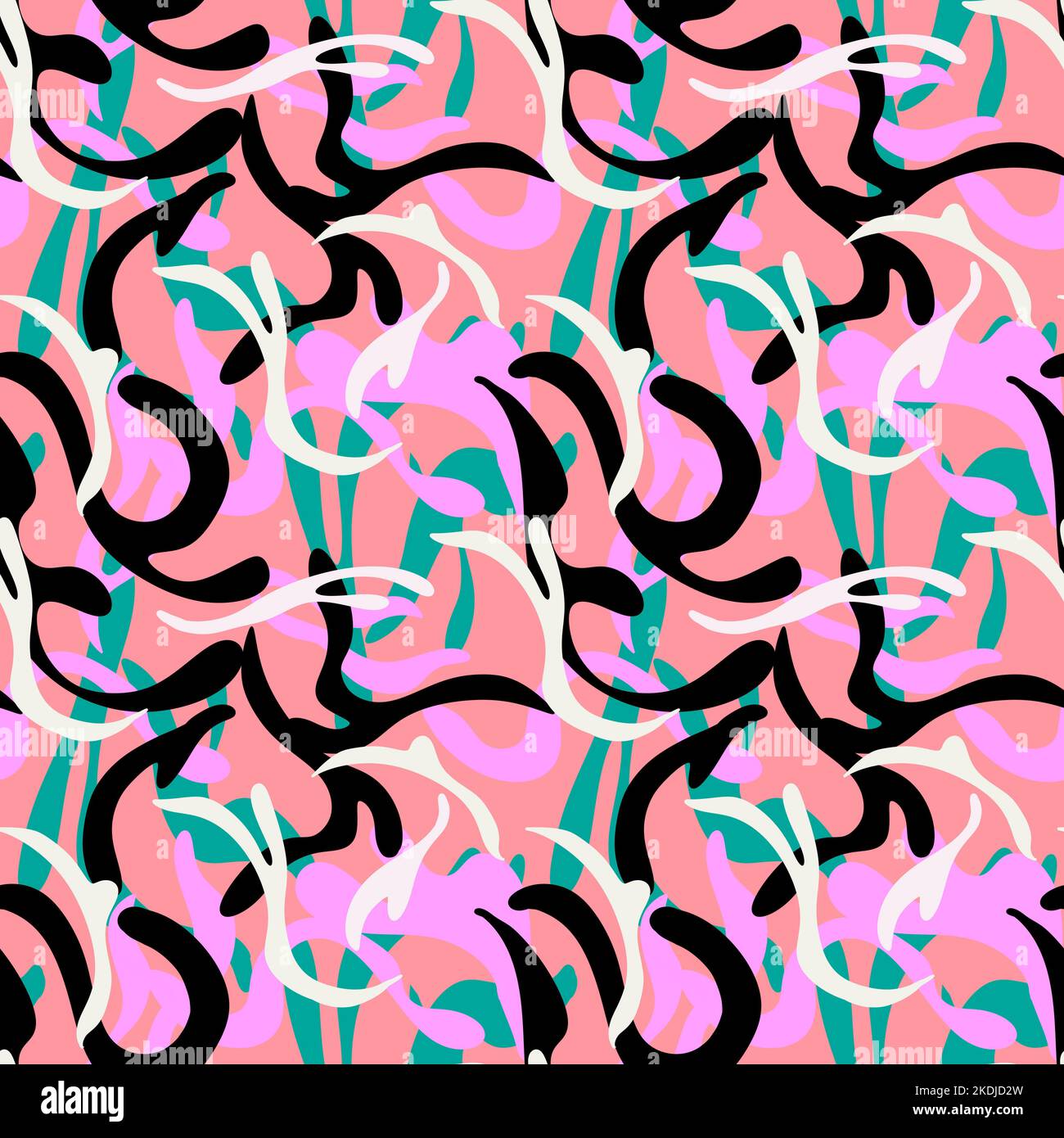 Abstract shapes seamless pattern design Stock Photo - Alamy