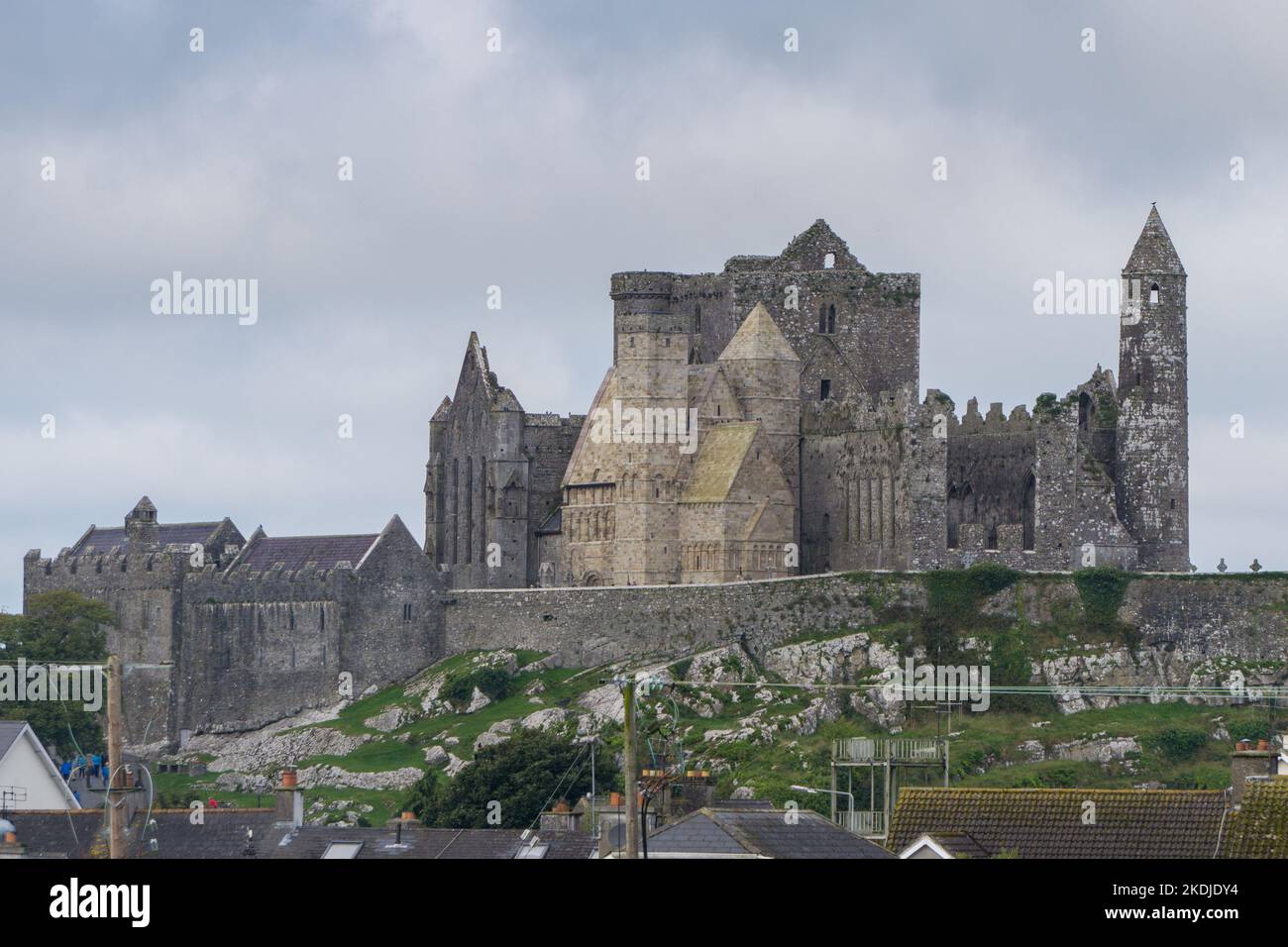 rock of cashel in ireland in total with cloudy sky Stock Photo