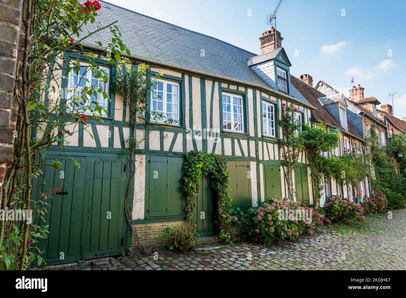 Gerberoy, a village in the Pays de Bray picard with the label Plus Beaux Villages de France, Oise, France Stock Photo