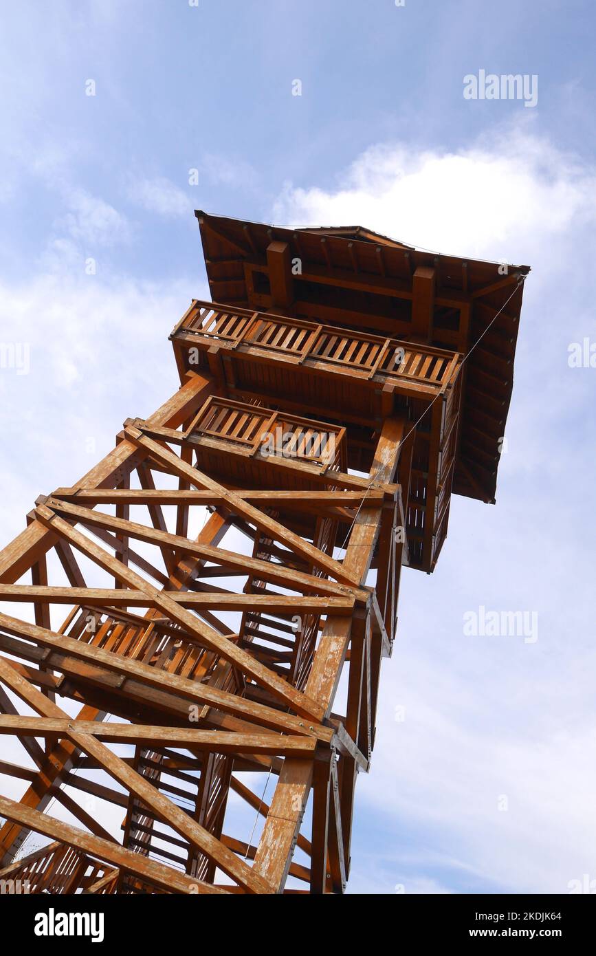 The Szechenyi Zsigmond lookout tower, Tes, Bakonyi Hills, Veszprem County, Hungary Stock Photo