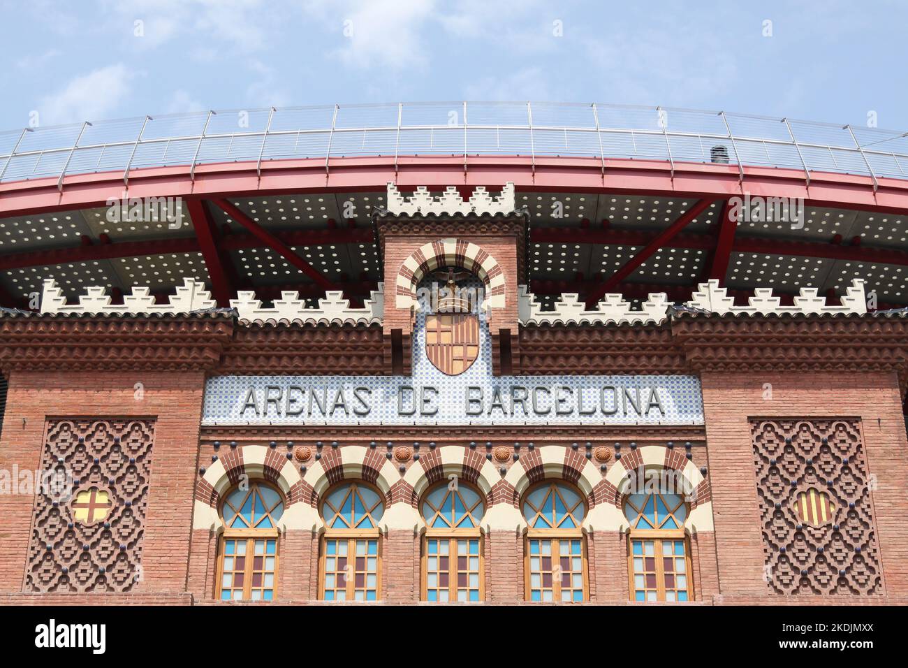 Barcelona, Spain - July 18, 2013: Arenas de Barcelona building. The building was reopened in 2011 as a shopping mall named Arenas de Barcelona Stock Photo