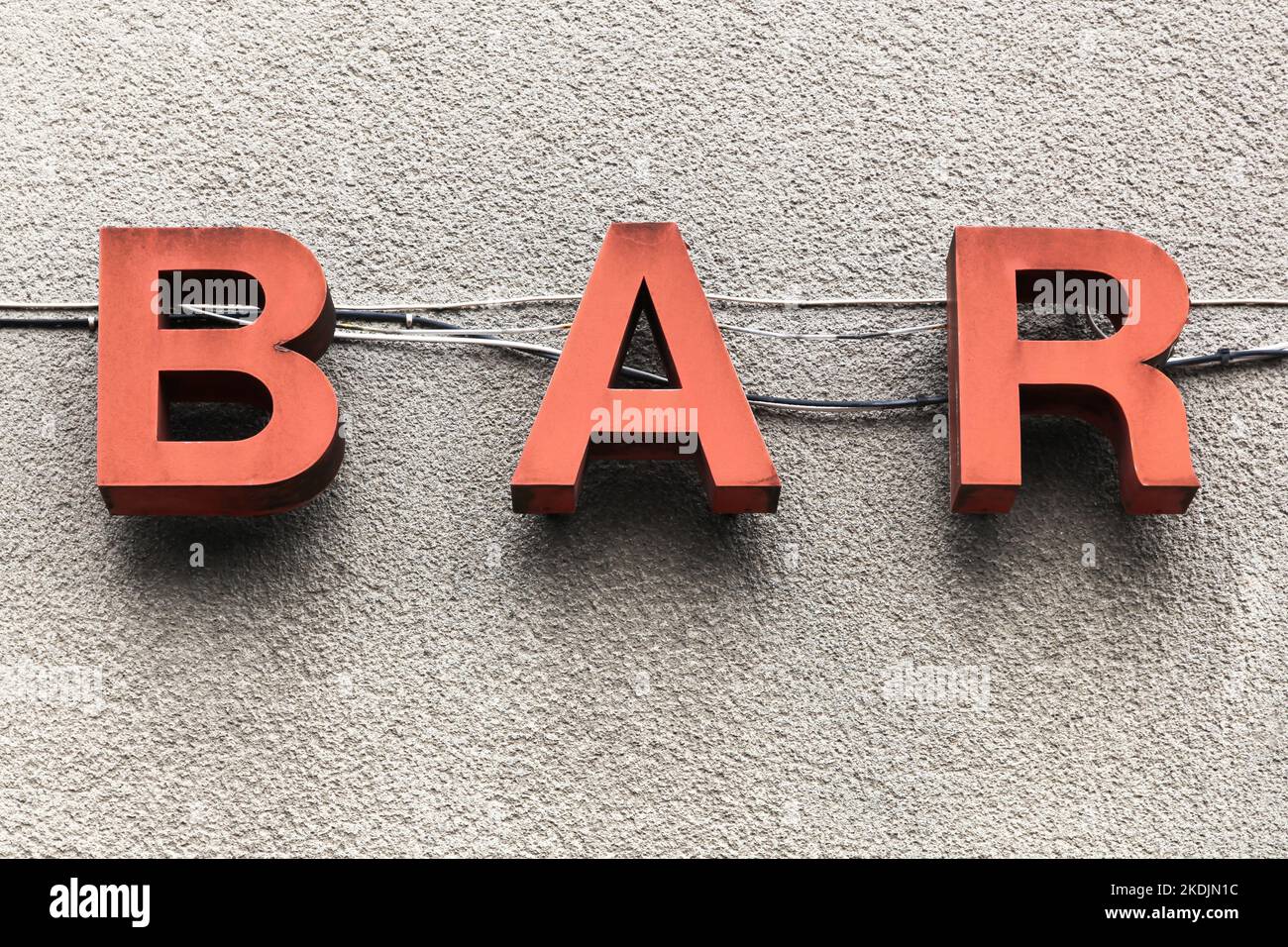 Bar sign on a wall Stock Photo