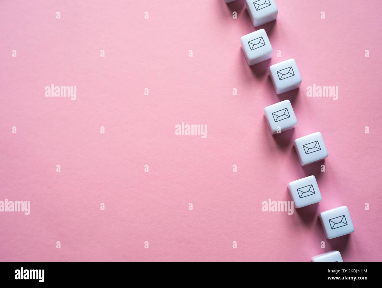 Mail and correspondence flow. Place for text, copy space. Referrals and