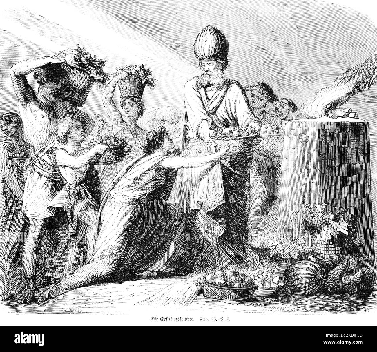 First fruits being collected, harvested and sacrificed to the Lord ...