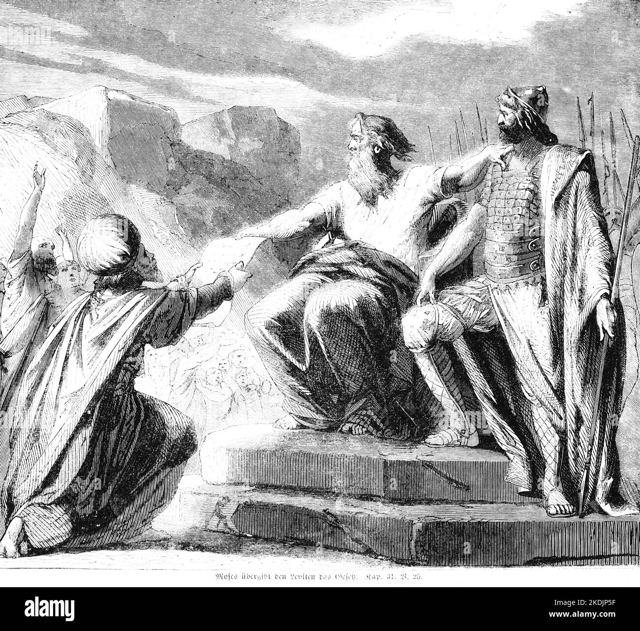 Moses übergibt des Leviten das Gesetz, Bibel, Altes Testament, 5. Buch