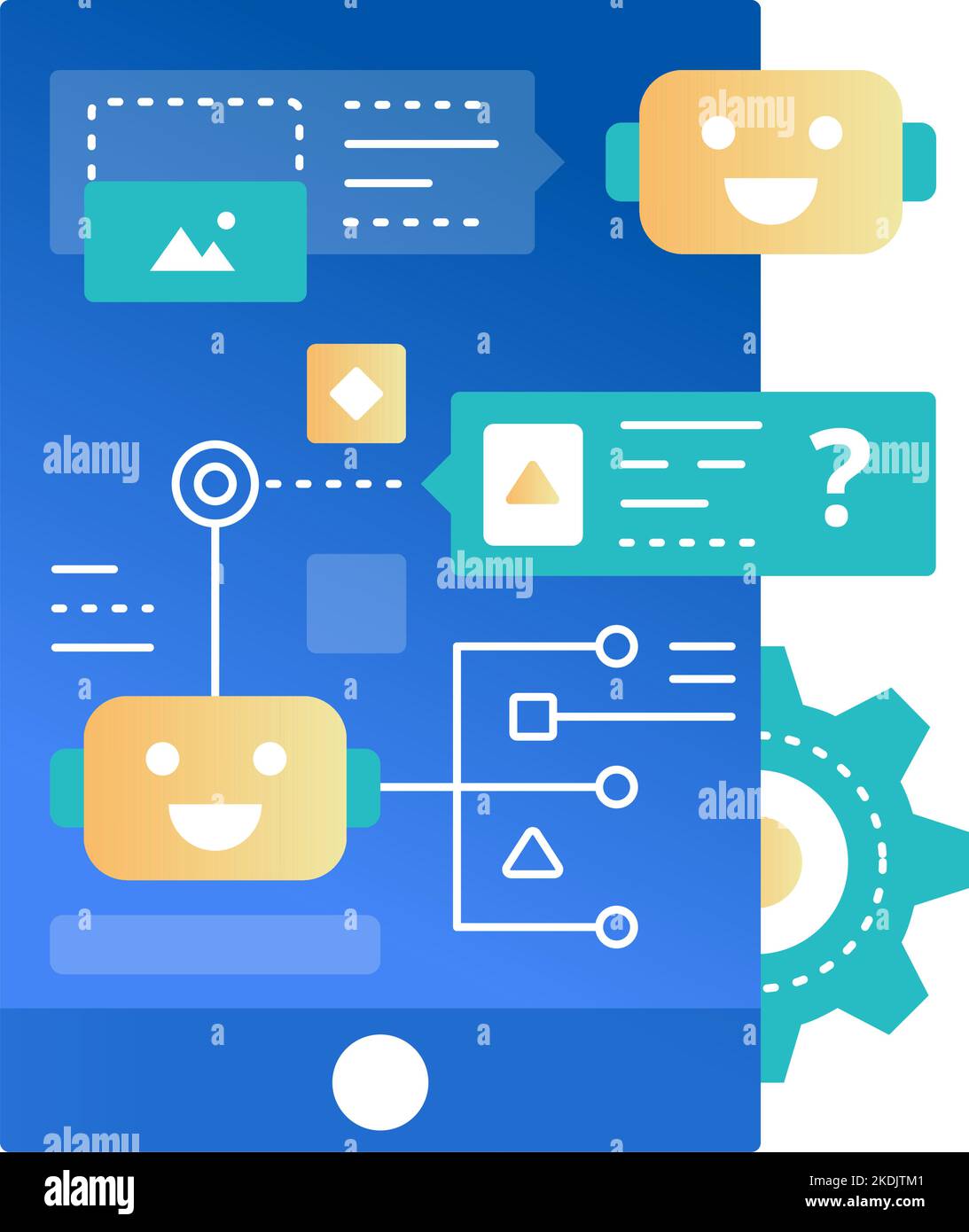 Chatbot messenger concept design Stock Vector Images - Alamy