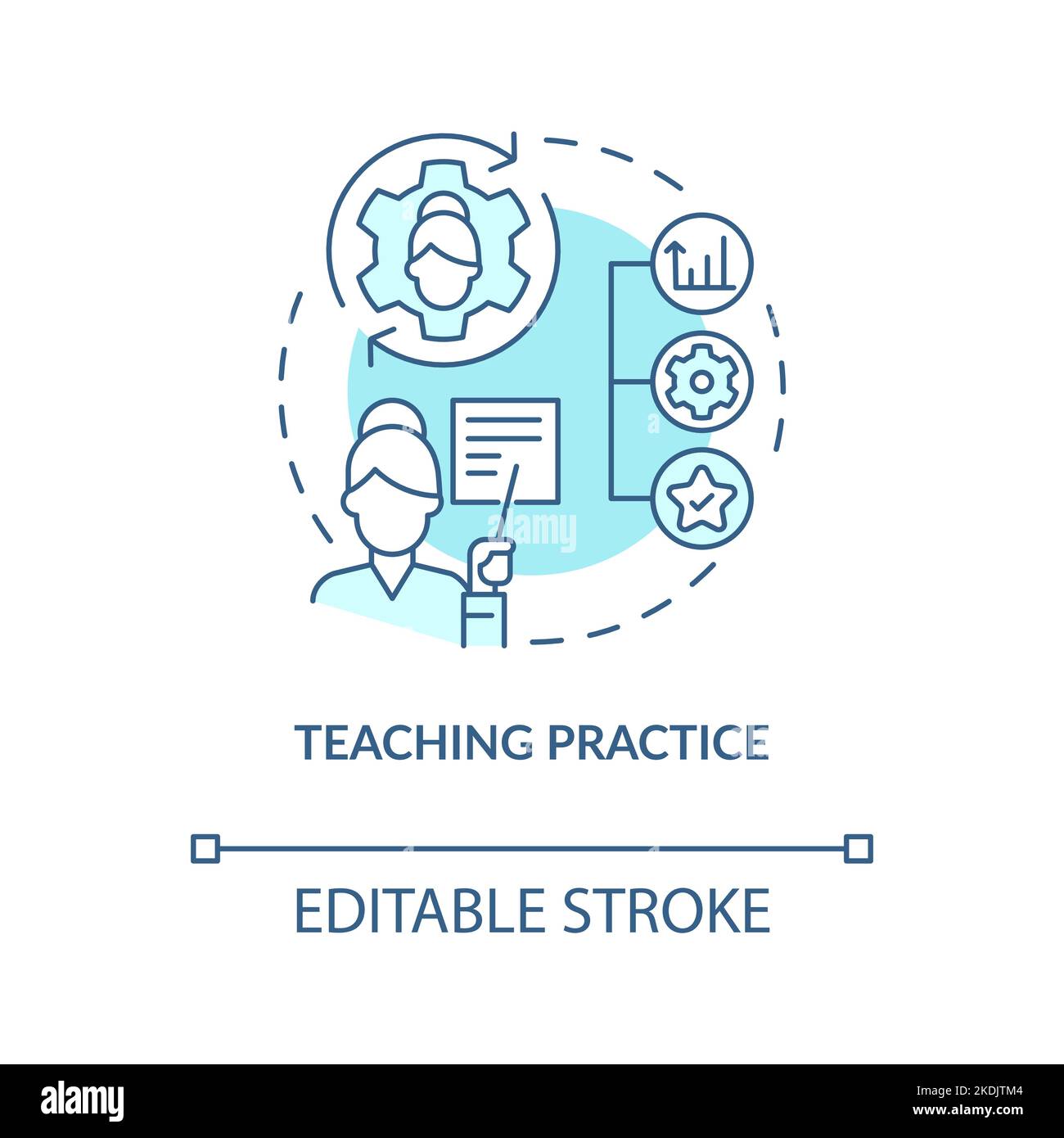 Teaching practice turquoise concept icon Stock Vector Image & Art - Alamy