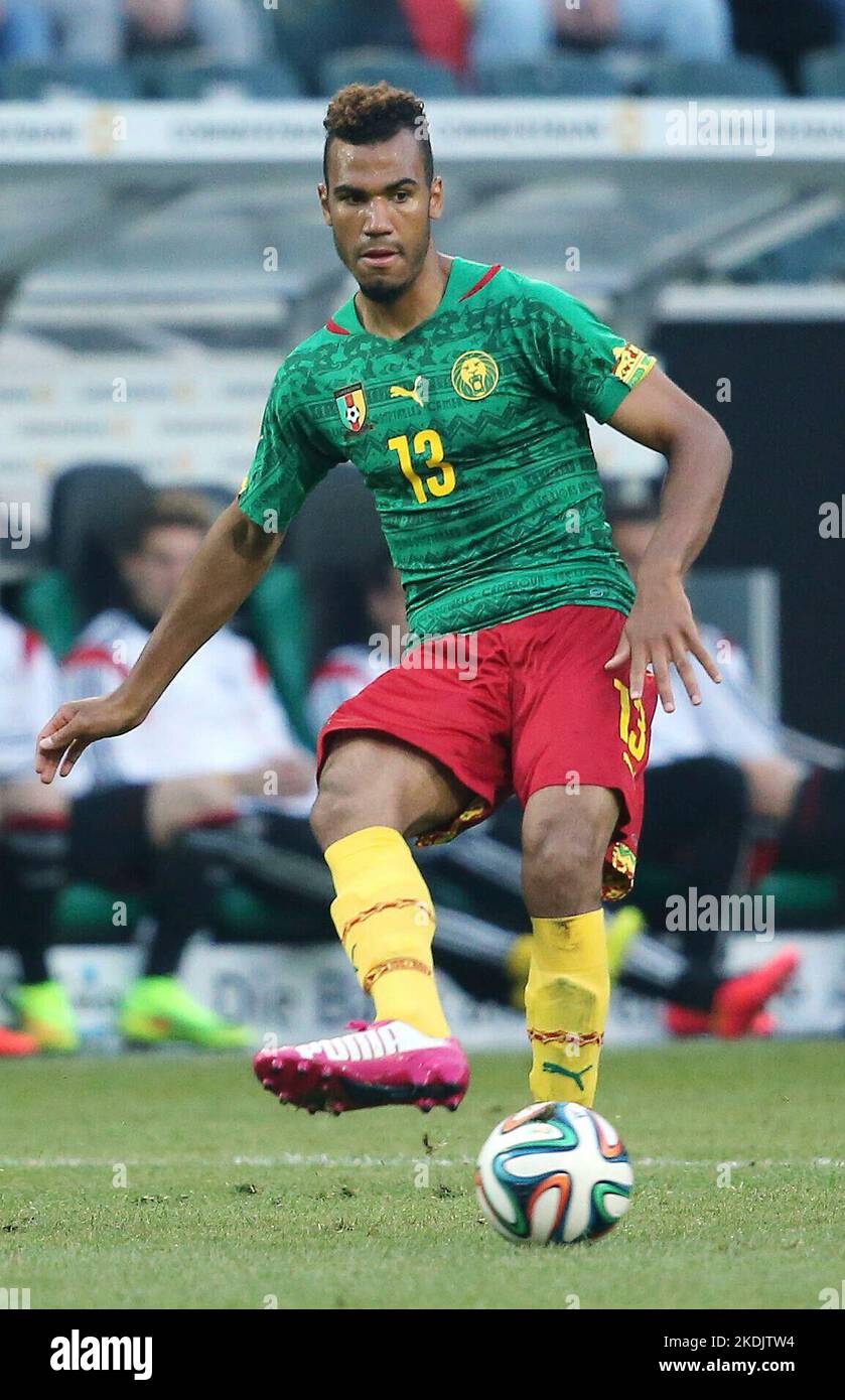 Monchengladbach, Deutschland. 01st June, 2014. firo : 01.06.2014 football, soccer, national team Germany, test match, friendly match, World Cup test 2014 Brazil, Germany, GER - Cameroon 2: 2 Eric CHOUPO-MOTING, Cameroon, single action Credit: dpa/Alamy Live News Stock Photo