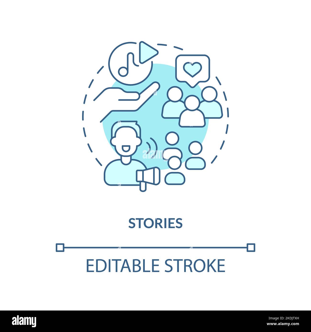 Stories turquoise concept icon Stock Vector Image & Art - Alamy