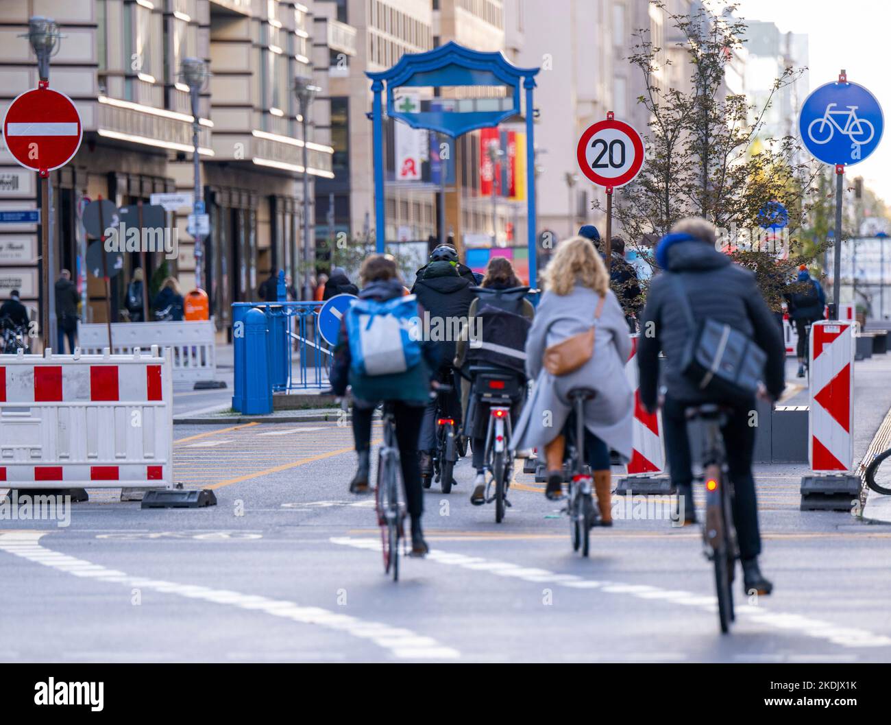 Berlin, Germany. 07th Nov, 2022. Cyclists ride on the car-free section ...