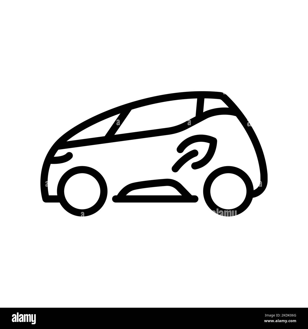 Eco car olor line icon pictogram for web page stock vector image art