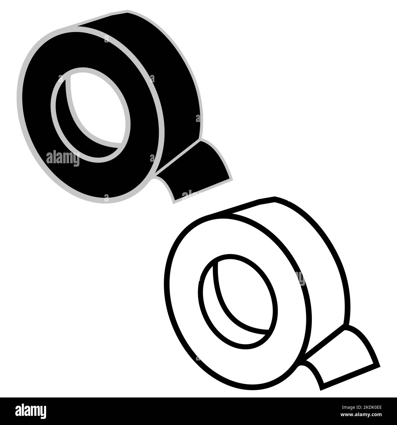 Adhesive tape icon on white background. Adhesive roll tape sign. Roll