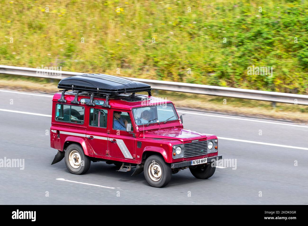 1996, 90s, nineties red Land Rover Stock Photo