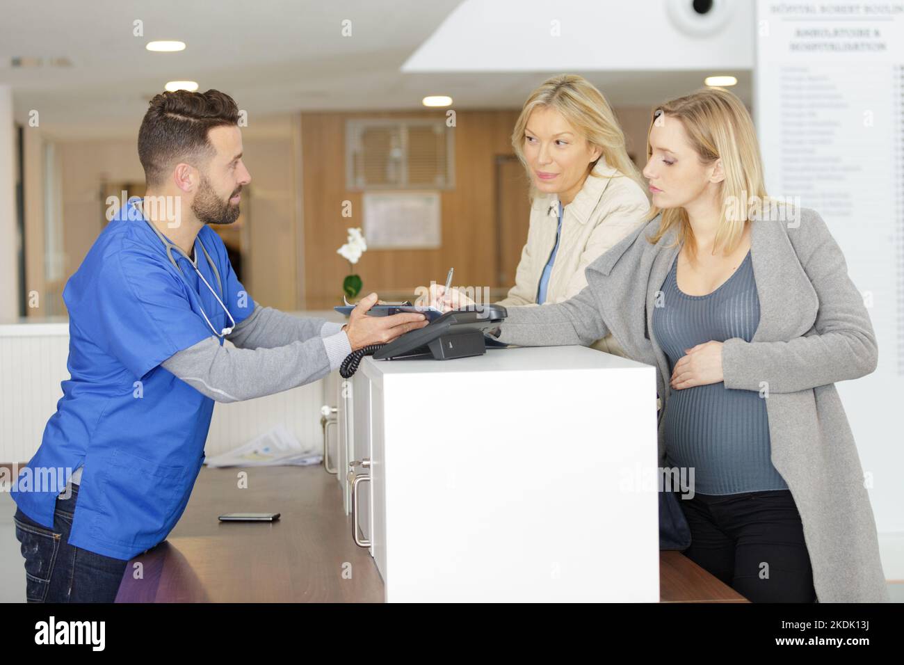 Reception at the gynecologist hi-res stock photography and images - Alamy
