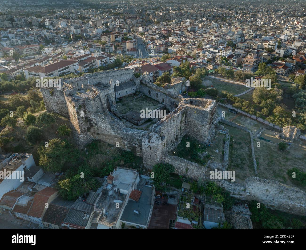 Aerial view of Patras castle in Greece Stock Photo
