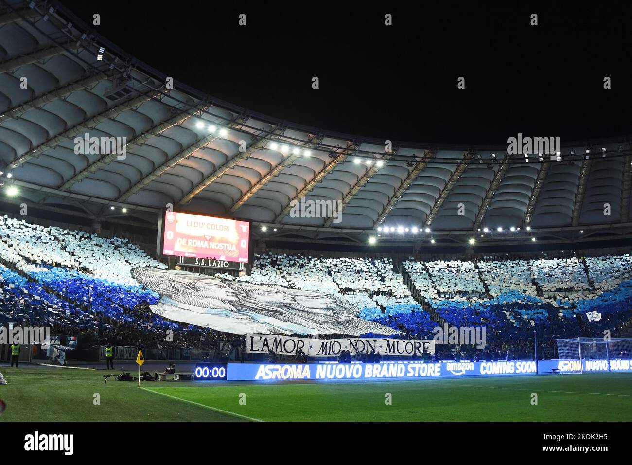 Lazio fans during football Serie A Match, Stadio Olimpico, As Roma v Lazio  ,06th Nov 2022 (credit photo AllShotLive/Sipa Usa Stock Photo - Alamy