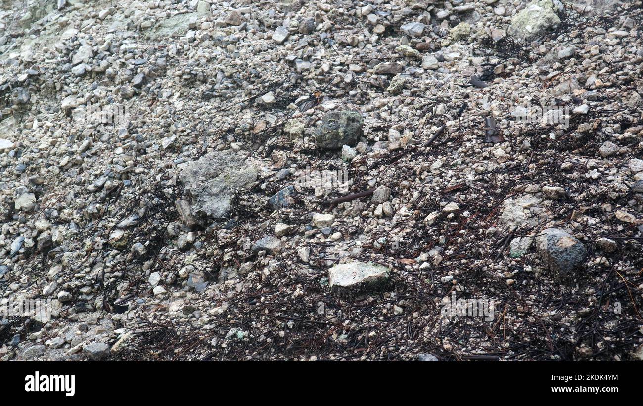 sulfur rocks in volcanic tourist spots Stock Photo - Alamy
