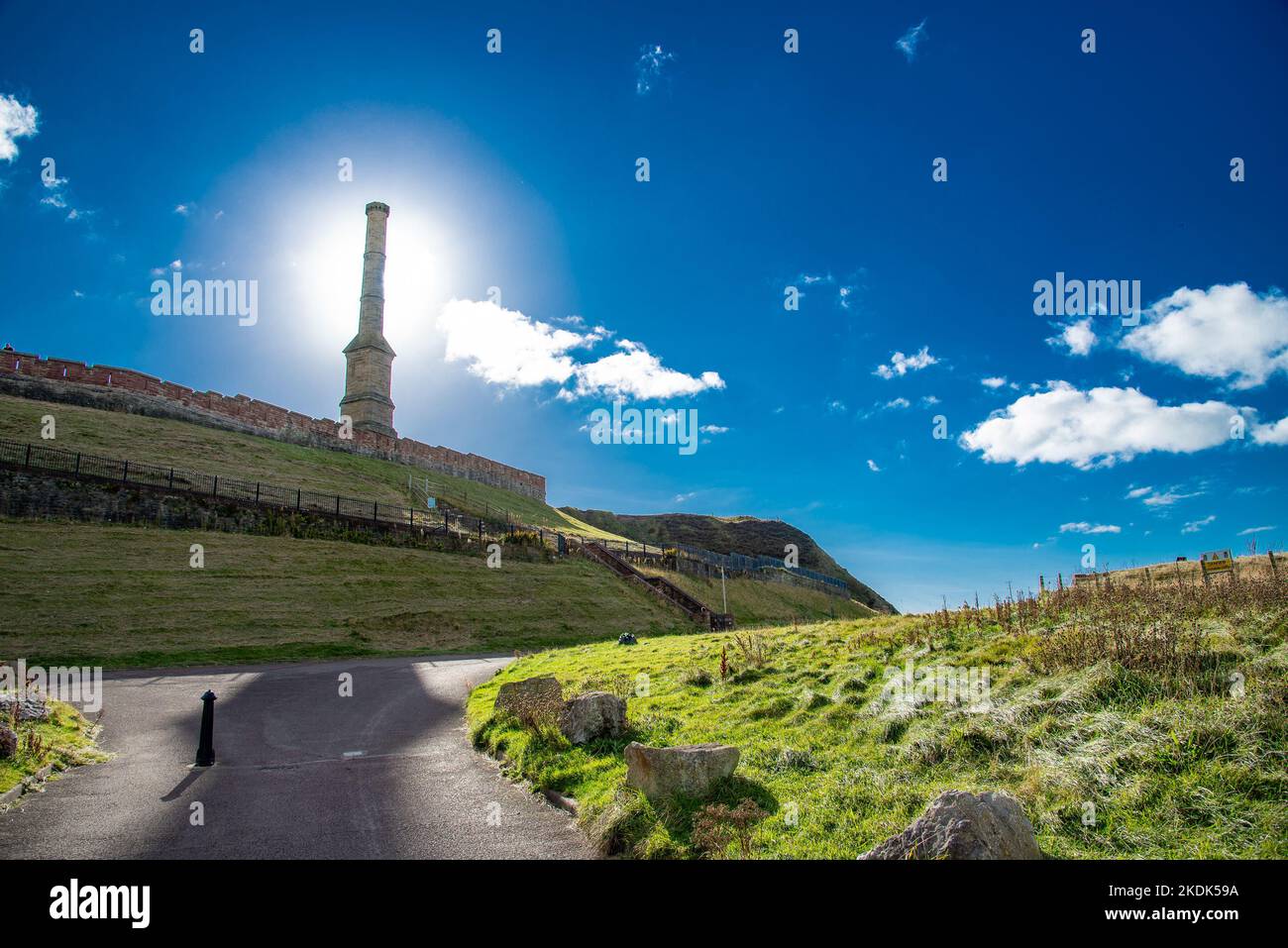 Candlestick Chimney, Whitehaven, Cumbria, UK. A disused ventilation